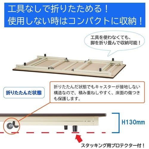 作業台折りタタミ移動式STRC1875N−GI塩ビ
