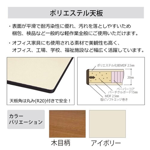 作業台ワンタッチ移動 SWPUH1275MGポリ