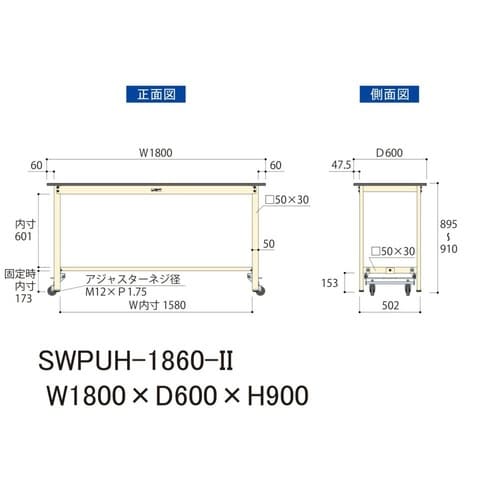 作業台ワンタッチ移動 SWPUH1860IIポリ