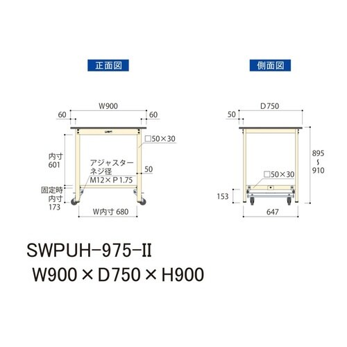 作業台ワンタッチ移動 SWPUH975IIポリ