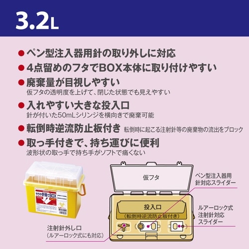 サラヤ針捨てBOX3.2L