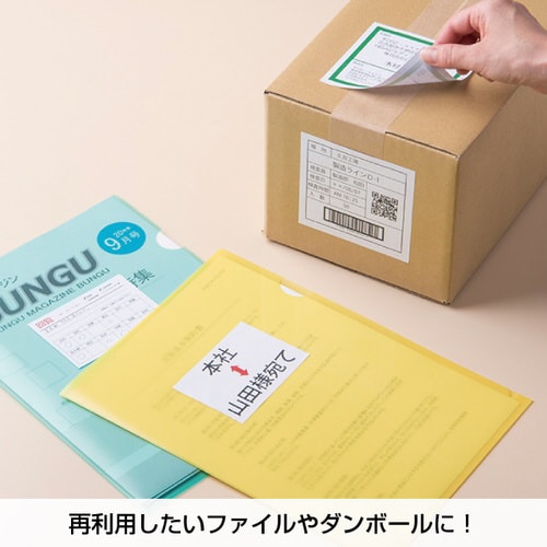 きれいにはがせるエコノミーラベル 21面
