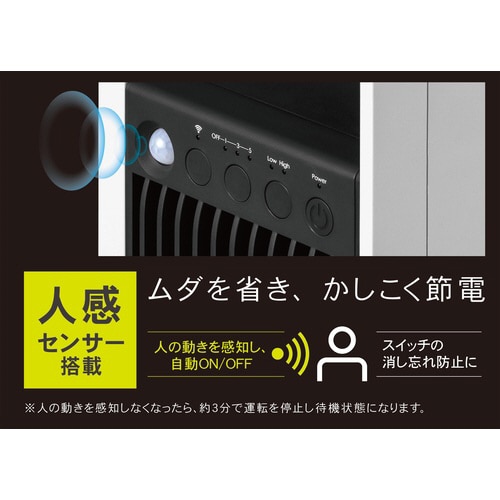 コンパクトセラミックヒーター1000W ホワイト