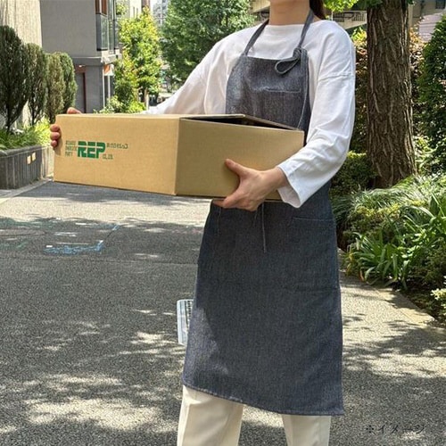 ワークエプロン デニム風 男女兼用 作業用