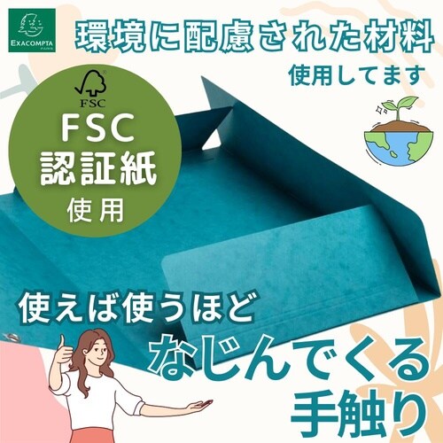 ゴム留めファイル A4 ライトグリーン