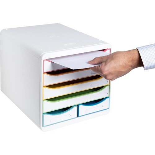 レターケース A4 5段 ホワイト(引出しマルチ