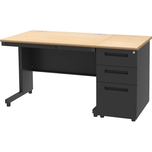 NBDオフィスデスク脇机3段 NA・BK