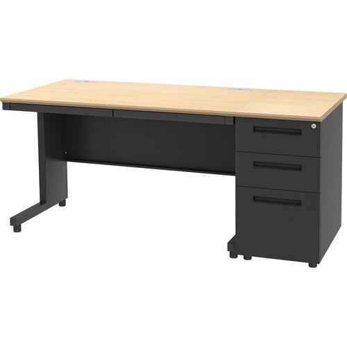 NBDオフィスデスク脇机3段 NA・BK