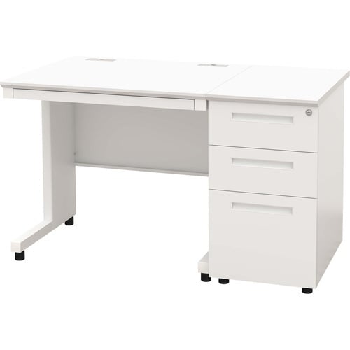 NBDオフィスデスク脇机3段 WH・WH