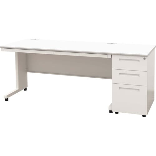 NBDオフィスデスク脇机3段 WH・WH