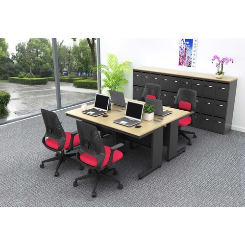 NBDオフィスデスク平机0800 NA・BK