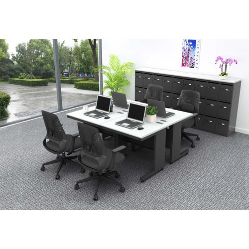 NBDオフィスデスク平机0800 WH・BK