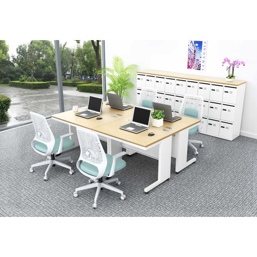 NBDオフィスデスク平机1000 NA・WH