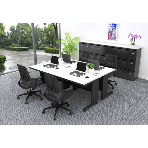 NBDオフィスデスク平机1000 WH・BK