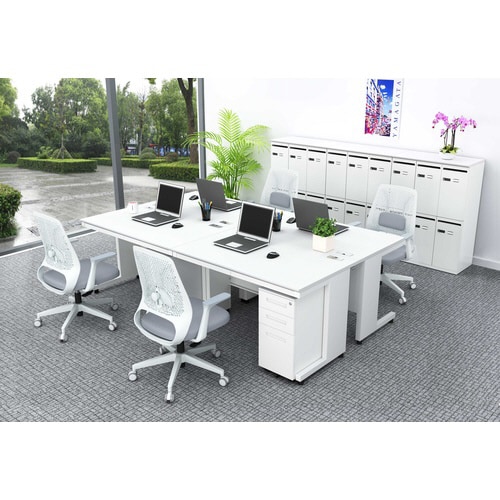 NBDオフィスデスク平机1200 WH・WH