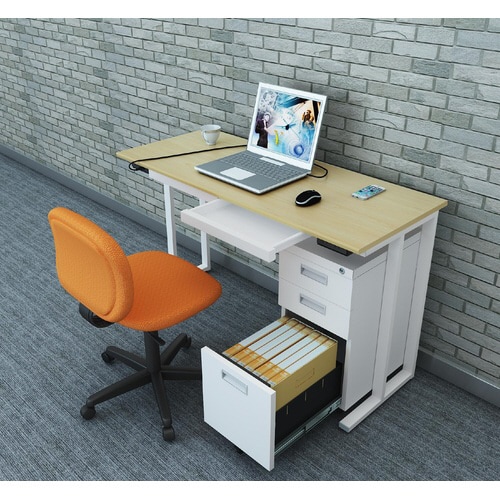 コンパクトデスク1200 天板NA脚WH