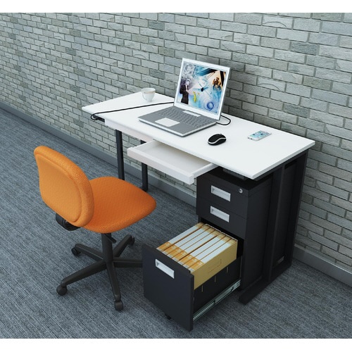 コンパクトデスク1200 天板WH脚BK