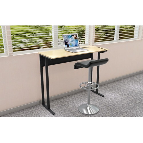 コンパクトデスクハイタイプ1200 天板NA脚BK