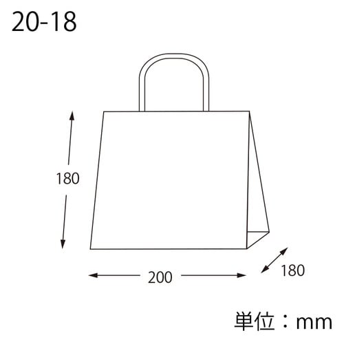 オブロングバッグ 20−18 白無地