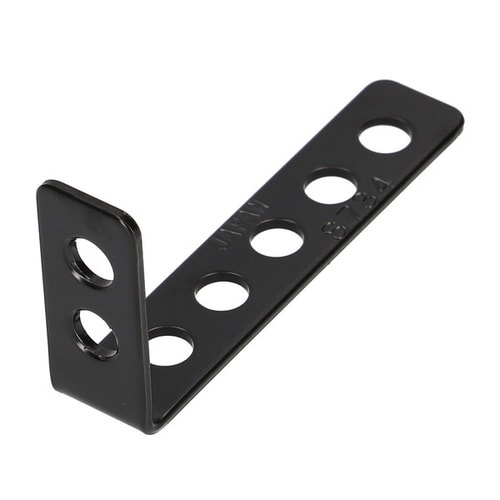 取付金具(L型) 黒 穴径7mm サイズ:15×7