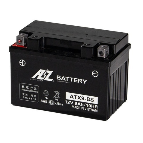 シールド型 バイク用バッテリー 液入り充電済み