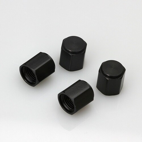 エアーバルブキャップ ブラック 4個入