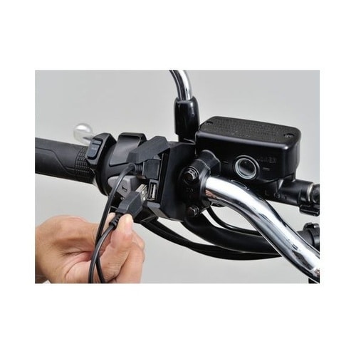 バイク専用電源 スレンダーUSB2ポートUSB2口