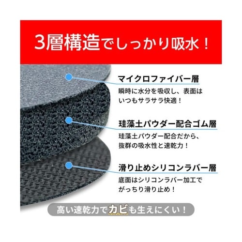 車内用品 ソフト珪藻土コースター カラー:グレー