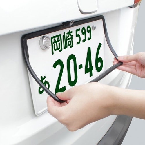 シリコーンナンバーフレーム カラー:ブラック 2枚