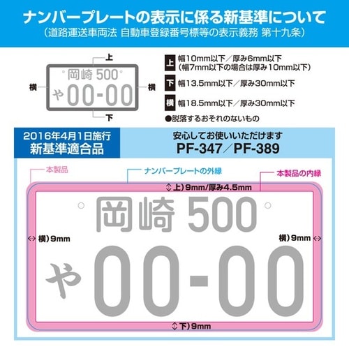 シリコーンナンバーフレーム カラー:ブラック 2枚