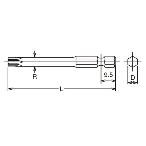 トルクスビット 1/4H(6.35mm) 100m