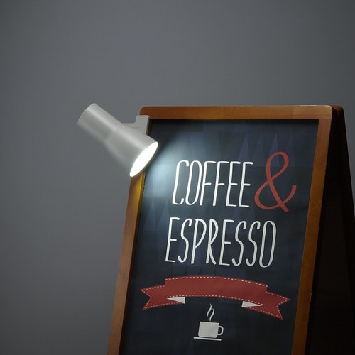 40形LED電球付属クリップライト グレー