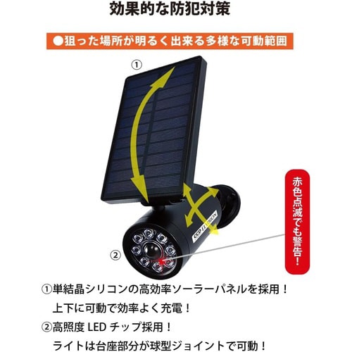 ソーラーセンサーライト マグネット取付型