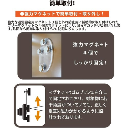 ソーラーセンサーライト マグネット取付型