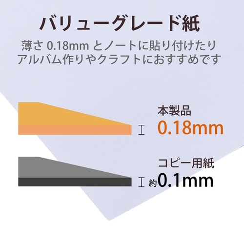 プリンター用紙 2L判 100枚 薄手 ホワイト