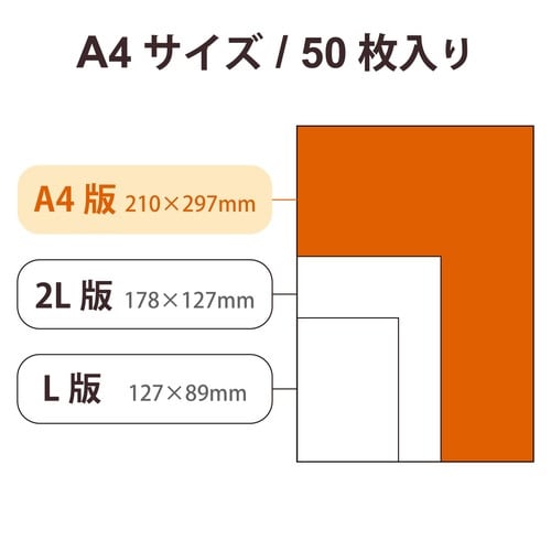 プリンター用紙  A4 50枚 薄手 ホワイト
