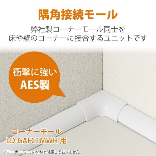 コーナーモール 入ズミ 長さ1m幅15.5mm 白