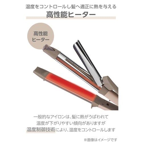 2WAYプロテクトイオンアイロン 26mm 白茶