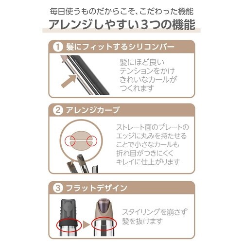 2WAYプロテクトイオンアイロン 32mm 白茶