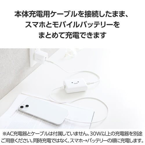 モバイルバッテリー 10000mAh 顔