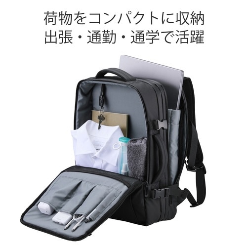 リュック 大容量 収納拡張機能 33L ブラック