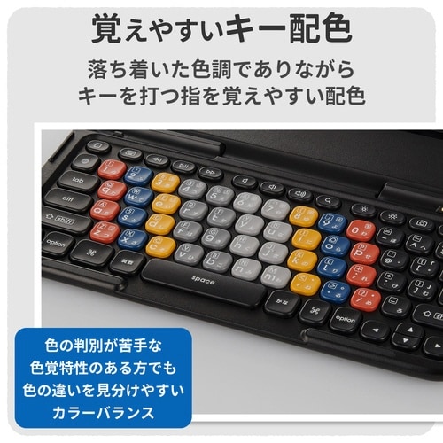 学習用キーボード ケース一体型 かな有り 色調 黒