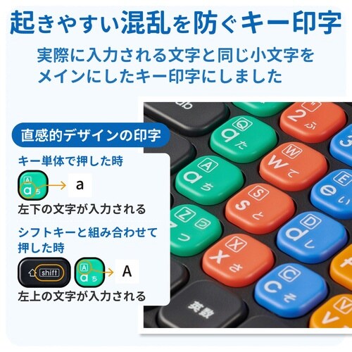 タイピング練習キーボード 交換用 かな有 ブラック