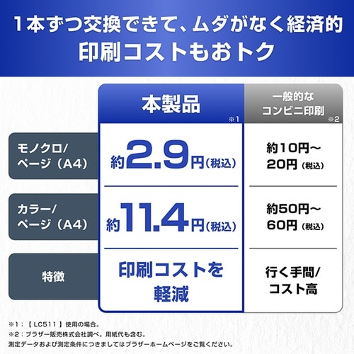 純正インク LC511BK−2PK ブラック2個入