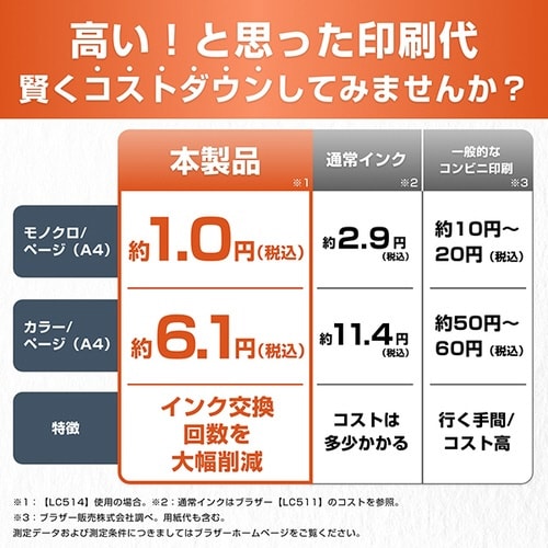 純正インク LC514BK ブラック