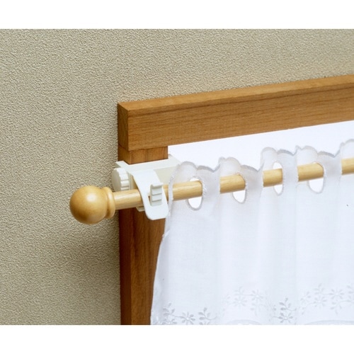 ネジ止めポールホルダー のれん棒受け 2個