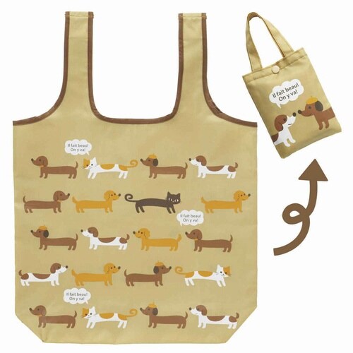 エコバッグ ショッピングバッグ イヌとネコ