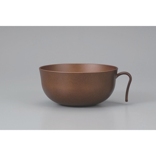 どんぶり 17cm 持ち手付き ライトブラウン