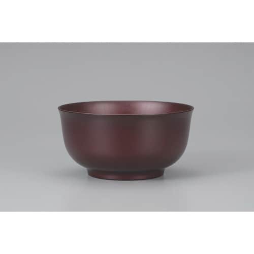 どんぶり 木目 羽反型 山中塗 樹脂製 ローズ