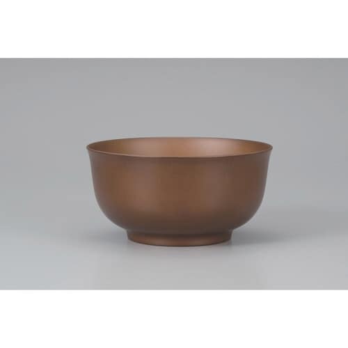 どんぶり 木目 羽反型 山中塗 樹脂製 ブラウン